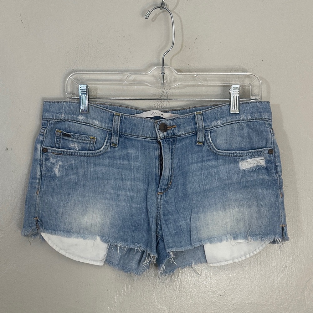 Joe's Jeans Faded Blue Frayed Hem Shorts